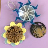 Laser-cut objects made in a free wearable technology workshop